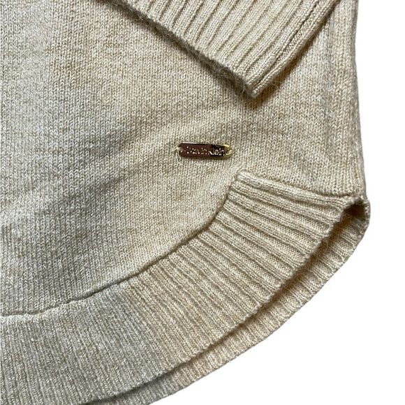 NWT CALVIN KLEIN Cowl Neck Sweater Heather Latte Size Medium - Picture 4 of 7